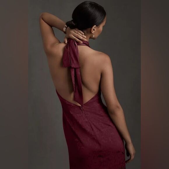 FAME AND PARTNERS CHRISLEY JACQUARD HALTER DRESS - Picture 3 of 4